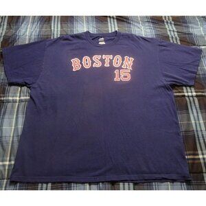 MLB Boston Red Sox Blue Dustin Pedroia #15 Jersey Tee Size 2XL